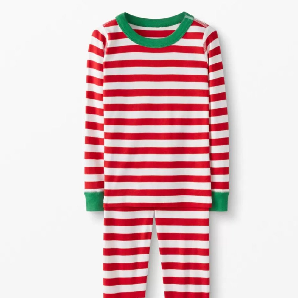 Hanna Andersson holiday pjs 120cm red/green NWT